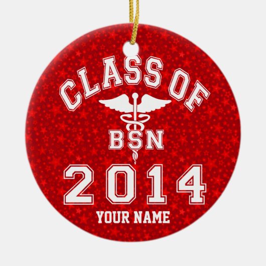 Klasse van 2014 BSN Keramisch Ornament (Voorkant)