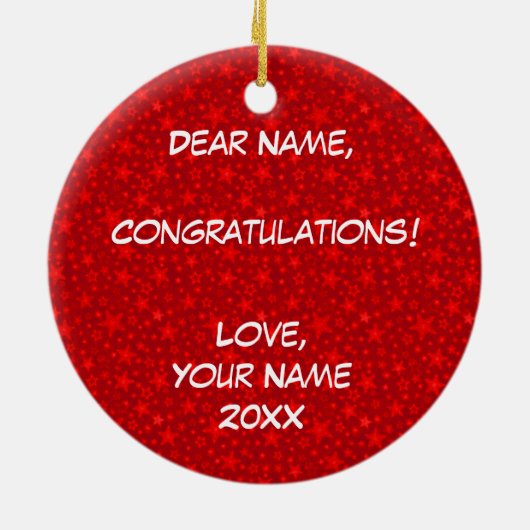 Klasse van 2014 BSN Keramisch Ornament (Achterkant)