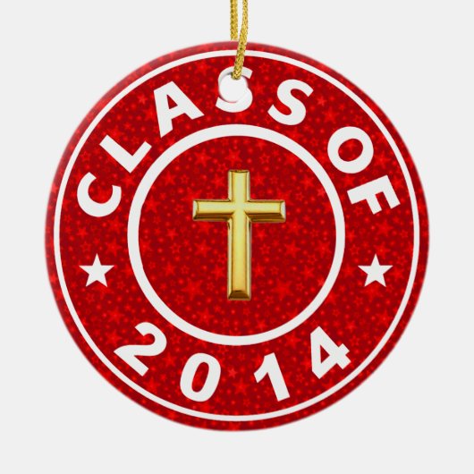 Klasse van 2014 Christelijk Keramisch Ornament (Voorkant)