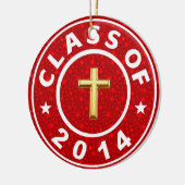 Klasse van 2014 Christelijk Keramisch Ornament (Links)