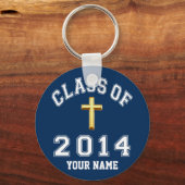 Klasse van 2014 Christelijk kruis Sleutelhanger (Voorkant)