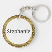Klasse van 2014 en elke naam Silver & Gold Sleutel Sleutelhanger (Achterkant)