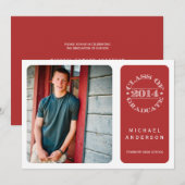 Klasse van 2014 Foto Graduation Party Invitation Kaart (Voorkant / Achterkant)