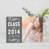 Klasse van 2014 Fotokaartuitnodiging Kaart (Staand voorkant)