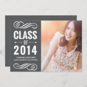 Klasse van 2014 Fotokaartuitnodiging Kaart (Voorkant / Achterkant)