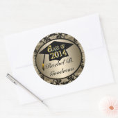 Klasse van 2014 gouden Afstuderen Stickers (Envelop)