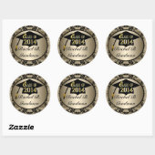 Klasse van 2014 gouden Afstuderen Stickers (Vel)