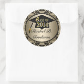 Klasse van 2014 gouden Afstuderen Stickers (Tas)