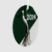 Klasse van 2014 Green Graduation Cap Ornament (voorkant)