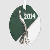 Klasse van 2014 Green Graduation Cap Ornament (voorkant)