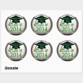 Klasse van 2014 Groene Afstuderen Stickers (Vel)