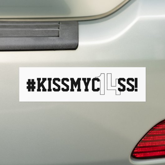 KLASSE VAN 2014 "#KISSMYC14SS" BUMPERSTICKER! BUMPERSTICKER (Op auto)