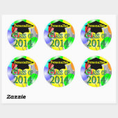 Klasse van 2014 kleurrijke ballonnen Stickers (Vel)