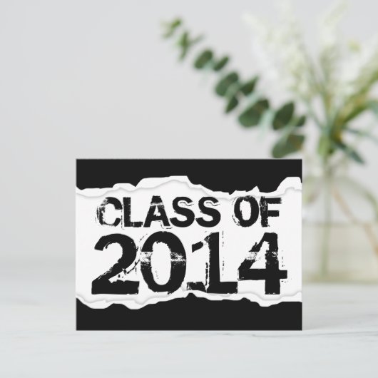 Klasse van 2014 (pagina scheur) briefkaart (Staand voorkant)