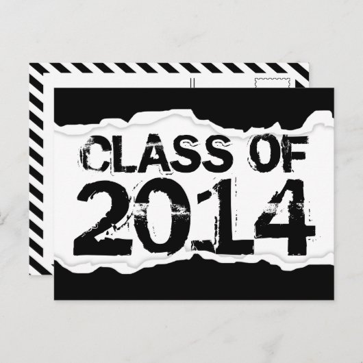 Klasse van 2014 (pagina scheur) briefkaart (Voorkant / Achterkant)