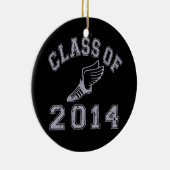 Klasse van 2014 Spoor & Veld - Grijs 2 Keramisch Ornament (Rechts)