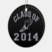 Klasse van 2014 Spoor & Veld - Grijs 2 Keramisch Ornament (Links)