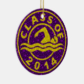 Klasse van 2014 zwemmen keramisch ornament (Rechts)