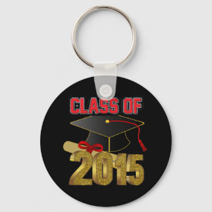 Klasse van 2015 2,25-inch Basic Button Sleutelhang Sleutelhanger