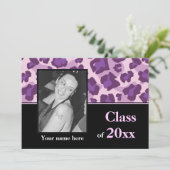 Klasse van 2015 afstuderen luipaard foto kaart (Staand voorkant)