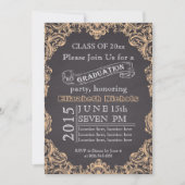 Klasse van 2015 afstuderen van alkbordperziken kaart (Voorkant)