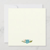 Klasse van 2015 blauwgroen & rode bloemenrand afst kaart (Achterkant)