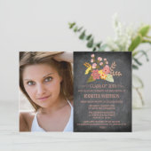 Klasse van 2015 Foto-afstuderen van floreel karton Kaart (Staand voorkant)