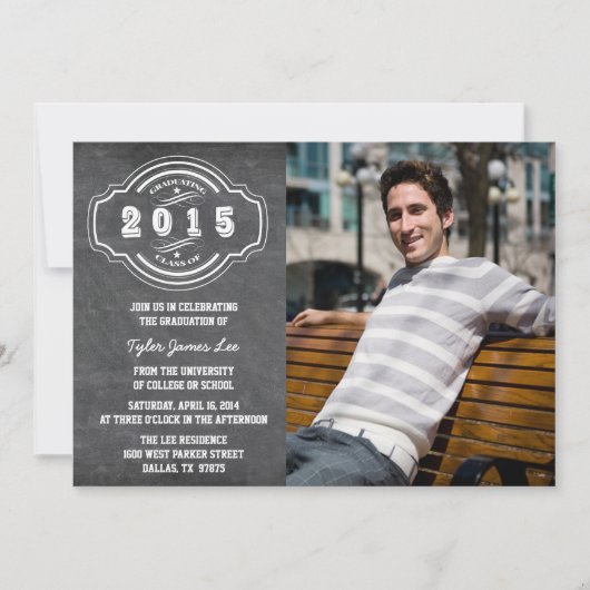 Klasse van 2015 fotograduatie-partij kaart (Voorkant)