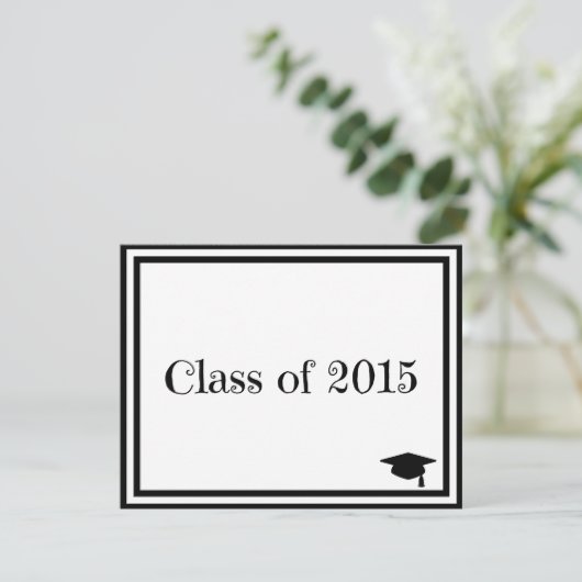 Klasse van 2015 kaart (Staand voorkant)