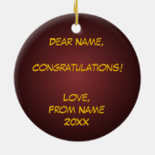 Klasse van 2015 keramisch ornament (Achterkant)