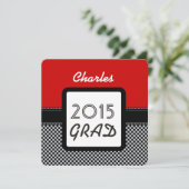 Klasse van 2015 of JAAR Red Black A10A Kaart (Staand voorkant)