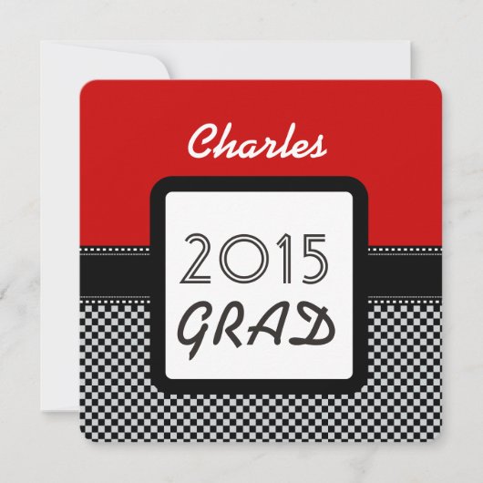 Klasse van 2015 of JAAR Red Black A10A Kaart (Voorkant)