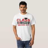 Klasse van 2015 ontslagen rood / licht Afstuderen T-shirt (Voorkant volledig)