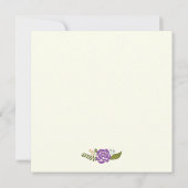 Klasse van 2015 paarse bloemengrens afstuderen kaart (Achterkant)