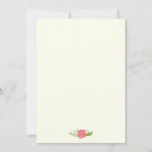 Klasse van 2015 roze bloemenborder afstuderen kaart (Achterkant)