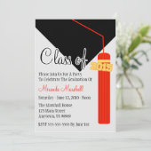 Klasse van 2015 Tassel Afstuderen Uitnodigen (rood Kaart (Staand voorkant)