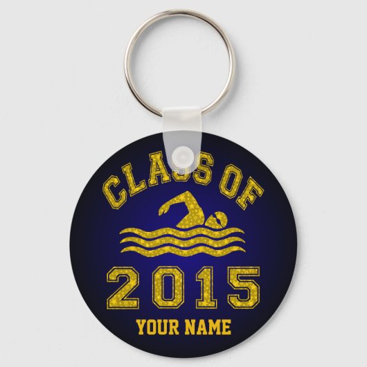 Klasse van 2015 zwemmen sleutelhanger (Voorkant)