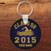 Klasse van 2015 zwemmen sleutelhanger (Voorkant)