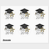 Klasse van 2016 Afstuderen afdichtingen Ronde Sticker (Vel)