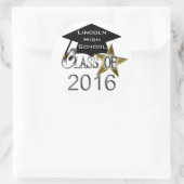 Klasse van 2016 Afstuderen afdichtingen Ronde Sticker (Tas)