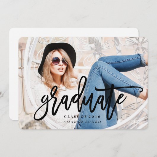 KLASSE VAN 2016 AFSTUDEREN Afstuderen Kaart (Voorkant / Achterkant)