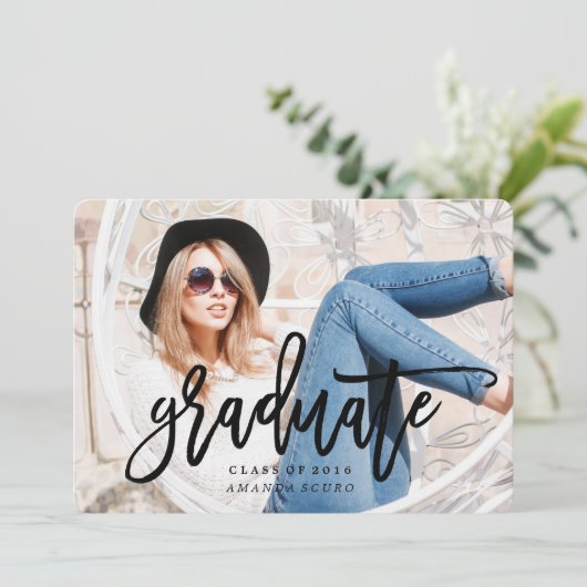 KLASSE VAN 2016 AFSTUDEREN Afstuderen Kaart (Staand voorkant)