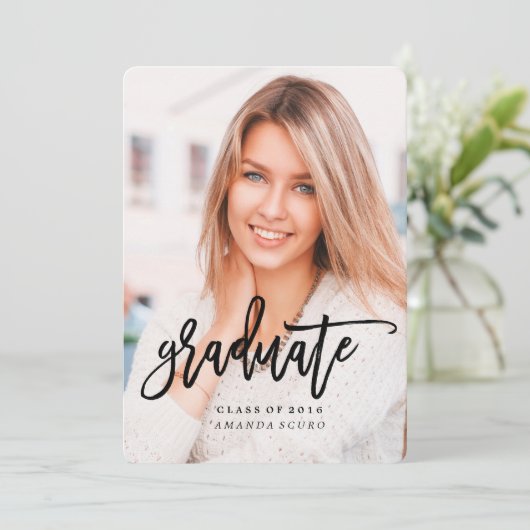 KLASSE VAN 2016 AFSTUDEREN Afstuderen Kaart (Staand voorkant)