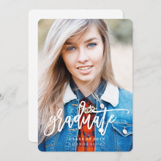 KLASSE VAN 2016 AFSTUDEREN Afstuderen Kaart (Voorkant / Achterkant)