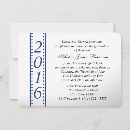 Klasse van 2016 Afstuderen Foto Kaart (Achterkant)