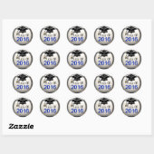 Klasse van 2016 Blue & Silver Afstuderen Stickers (Vel)