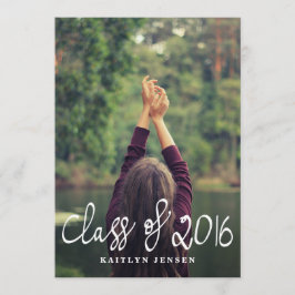 Klasse van 2016 Casual typografie Afstuderen Foto Kaart