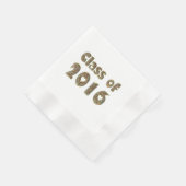 Klasse van 2016 Chic Gold Glitter Hearts Typografi Servetten (Hoek)