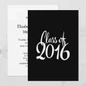 Klasse van 2016 Elegant Retro Afstuderen Kaart (Voorkant / Achterkant)