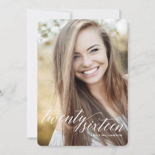 Klasse van 2016 Foto Graduation Party Invitation Kaart (Voorkant)